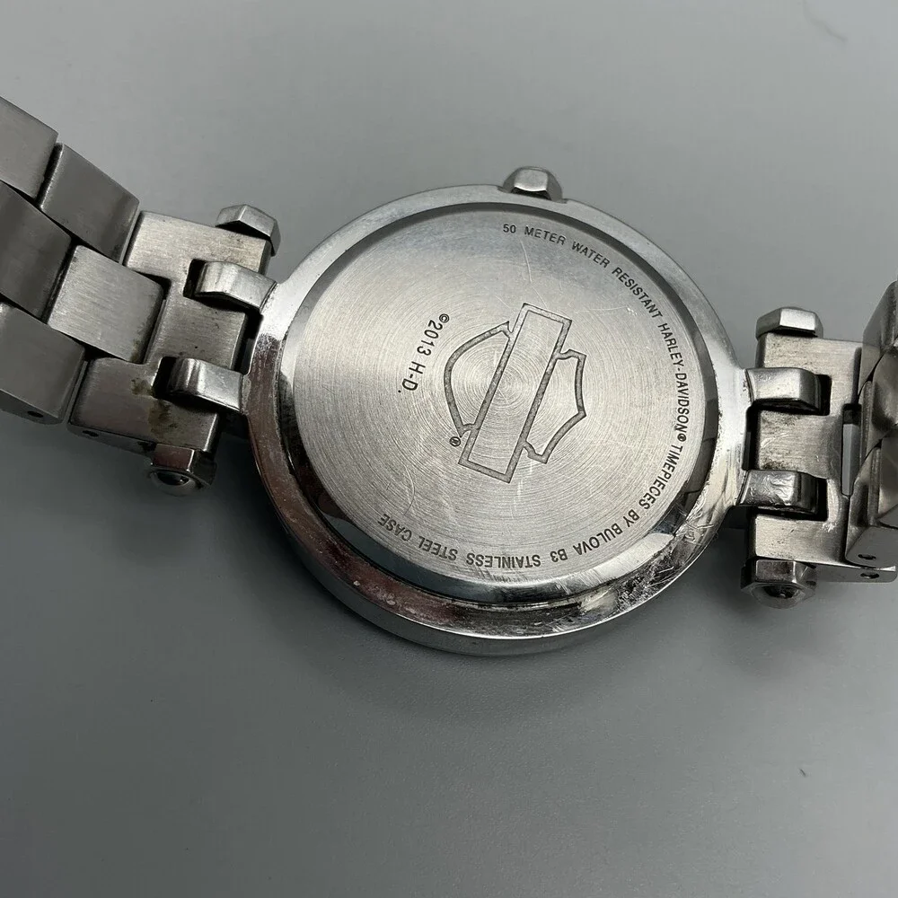 Harley-Davidson By Bulova Womens Watch 36mm Silver Dial 78L17 6.75